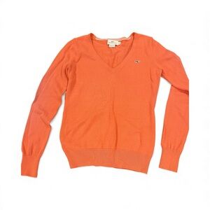 Vineyard Vines Women's Orange V-Neck Long Sleeve Sweater Sz XS
